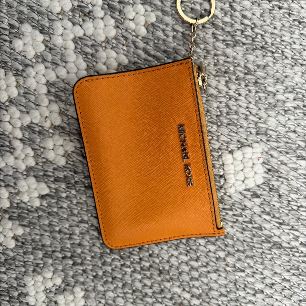 Michael Kors Tangerine Key & Card Holder